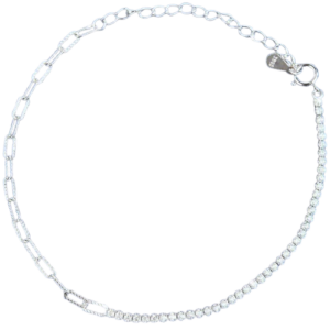 Bracciale Argento Sterling Tono Zirconia