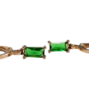 Orecchini pendenti in zirconi verde